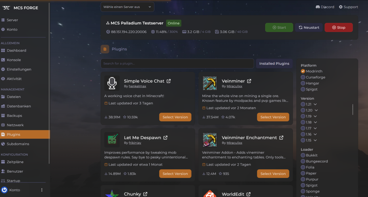 Plugins installieren