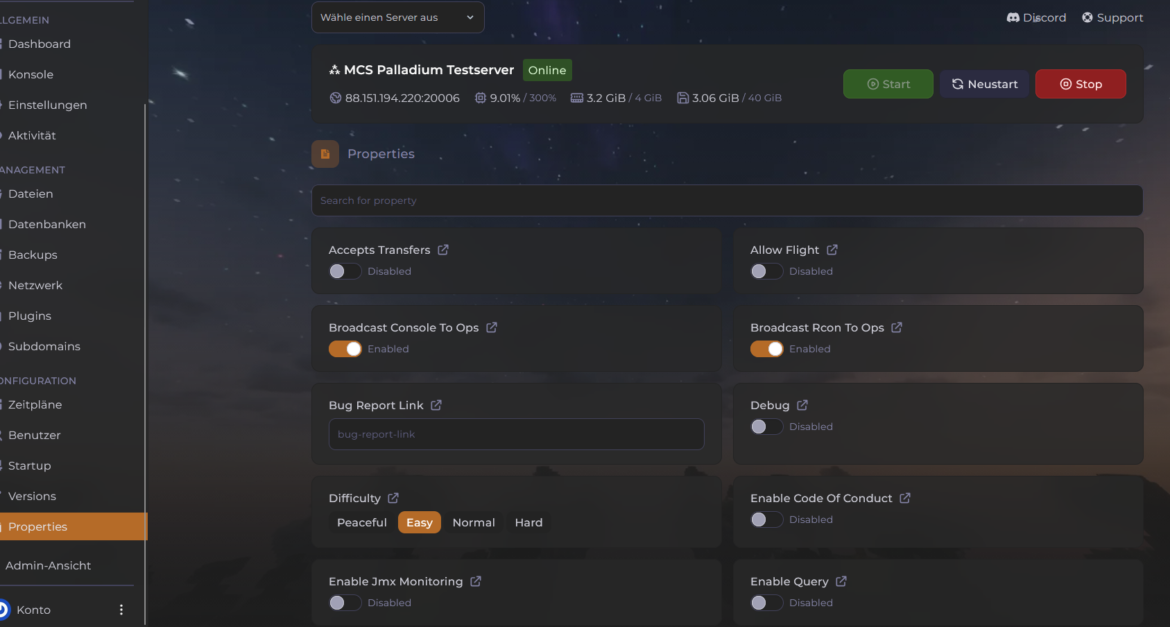 Properties Editor
